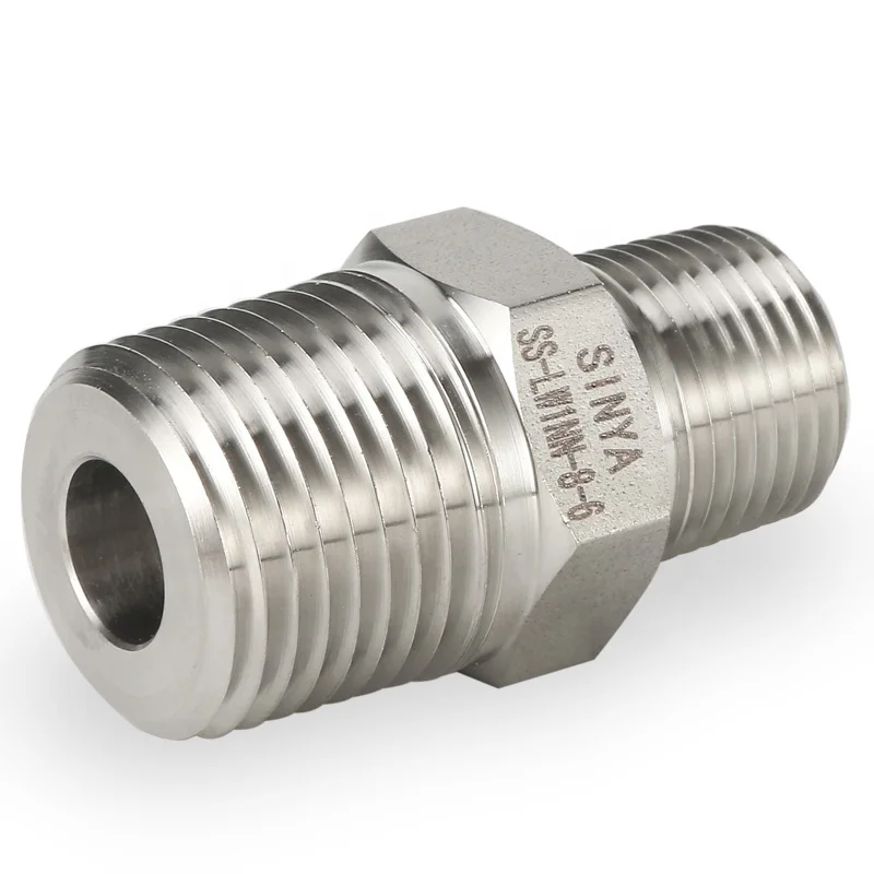 Hex Reducing Nipple Swagelok Type CF8M (316) Stainless Steel S.S. 1 Inch1-1/4in R(T) Male High Pressure Hex reducing