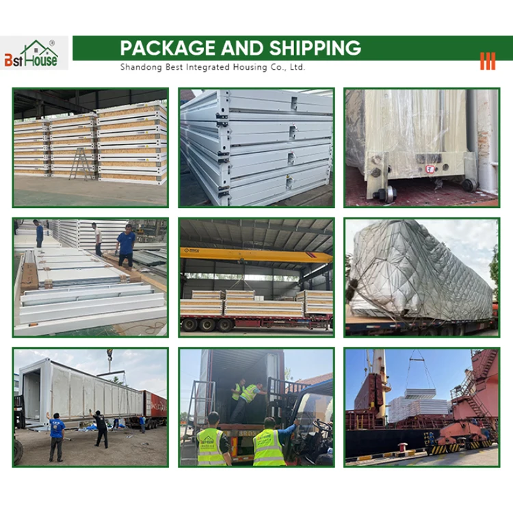 Fireproof 50mm 75mm 100mm Thickness EPS PU Rock Wool Glass Wool Sandwich Panel Color Steel Insulated