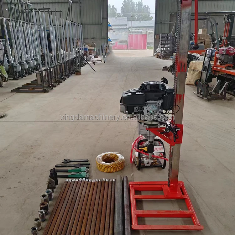 Small Gasoline Borehole Machine One Man Operate Portable Core Drilling Rig