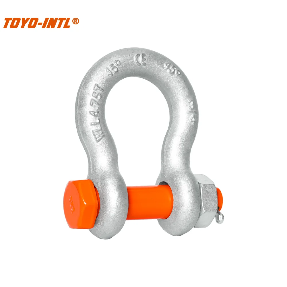 TOYO-INTL hot sell G209 G210 G2130 G2150 US  screw pin anchor bow/d shackle US 6time Hot ash zinc plating