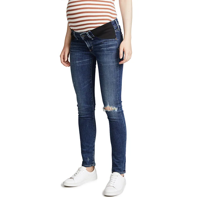 
Ladies Fashion Skinny Western Maternity Jeans Ripped 