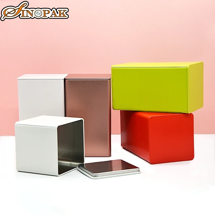 Customized square metal soap packaging case tin box