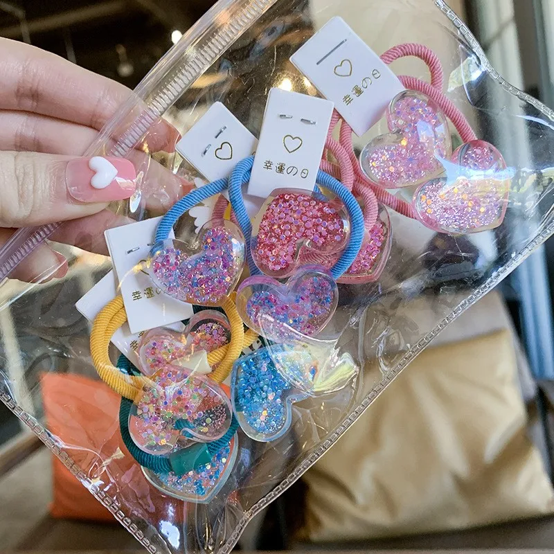 Elastic Hair Bands 10pcs Per Box Hair Tie Sweet Lovely Bear Rubber Band For Kids Children