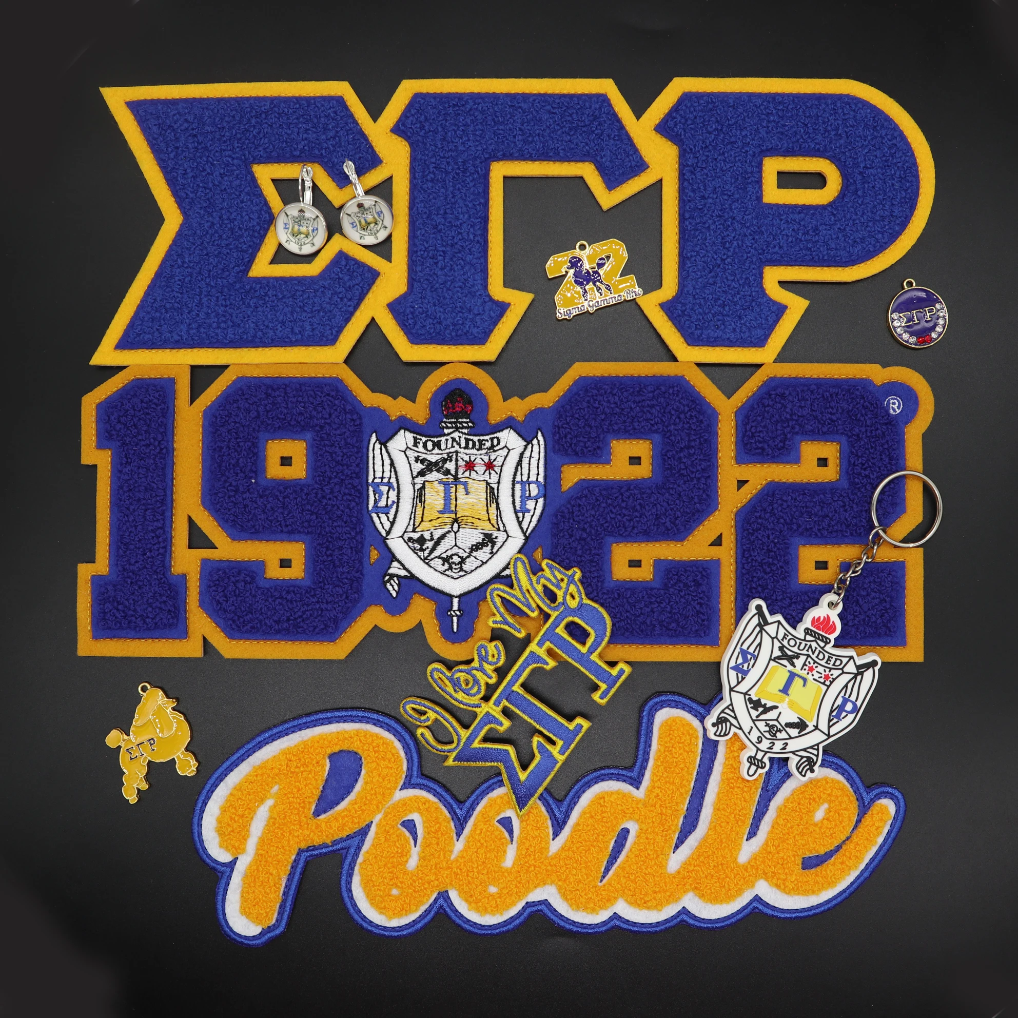 Top Selling Sigma Gamma Rho Women Patches SGRho100 Year Anniversary Embroidery Patches Sigma Gamma Sorority Poodle 1922 Patches