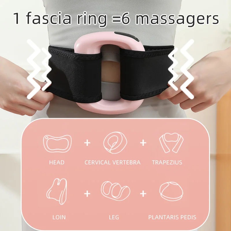 Massager fascia ring vibration fitness shoulder neck calf abdominal massage belt for muscle relaxation of the whole body