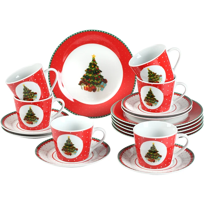 Набор керамических тарелок, набор посуды из костяного фарфора, 18 шт.