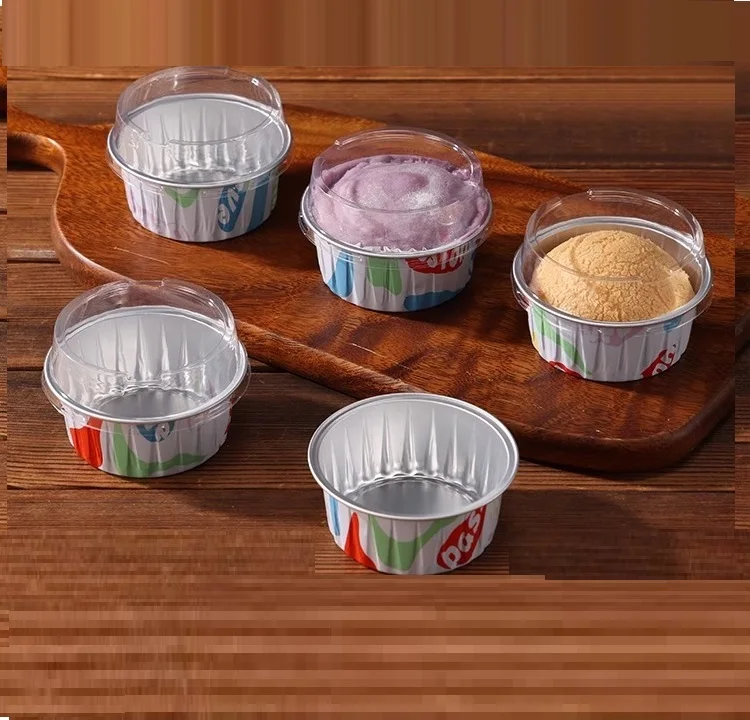 Competitive Price Custom Baking Food Packaging 4oz Foil Containers 125ml Disposable Aluminum Cup with Lids
