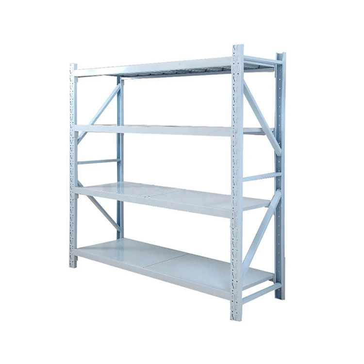 Customized Durable Using Low Price Blue Red White Light Heavy Duty Storage Warehouse Rack Shelf