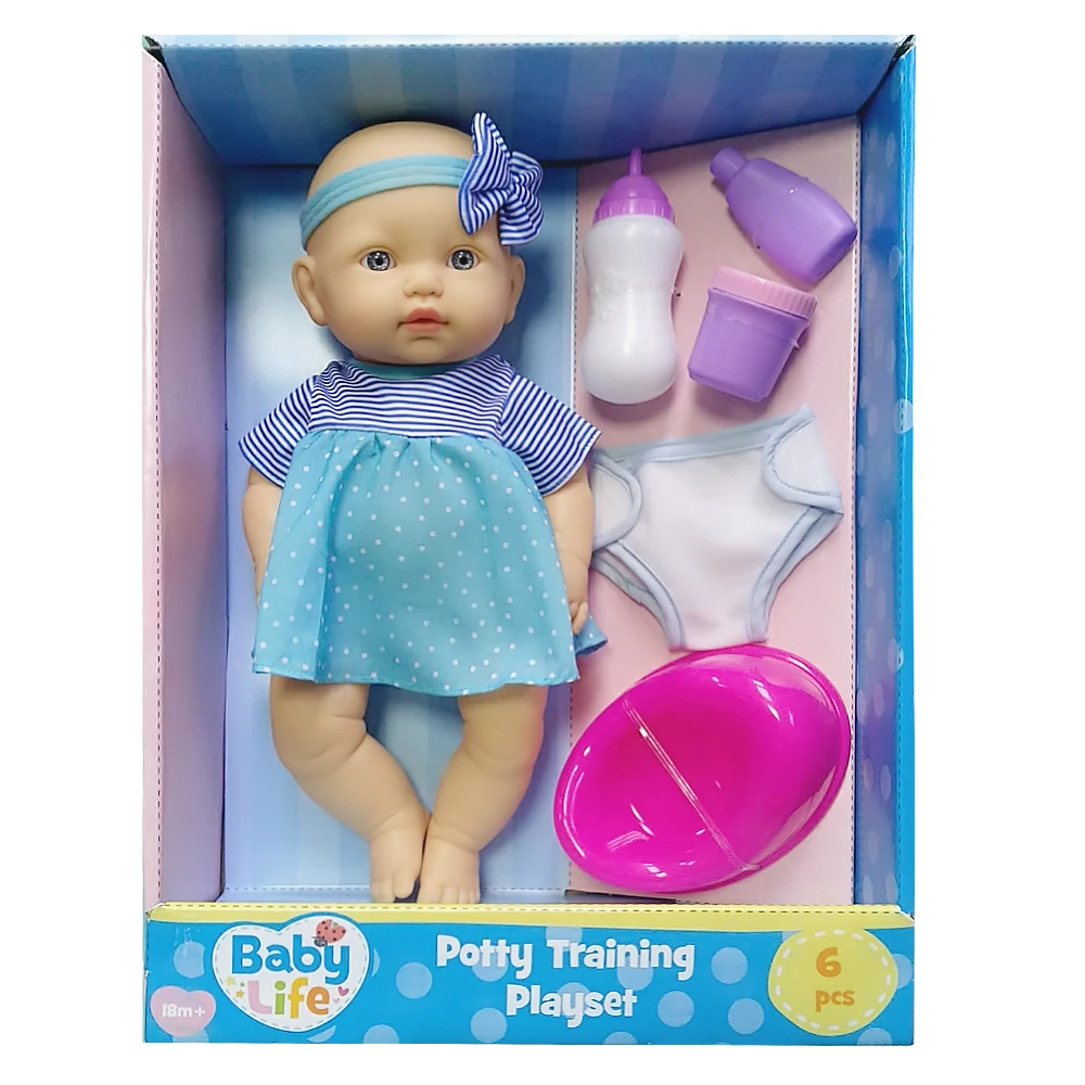 Reborn Baby 14 inch Doll Dress Up Make Up Cosmetic Doll House Toy Factory