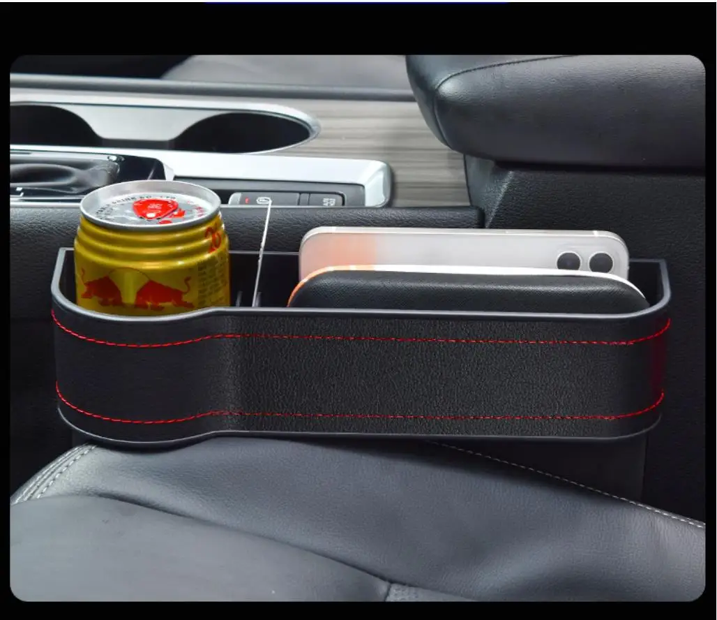 2023 New ArrivaL Car Front Seat Side Organizer Seat Console Car Gap Filler Organizer Storage Box with Cup Holder
