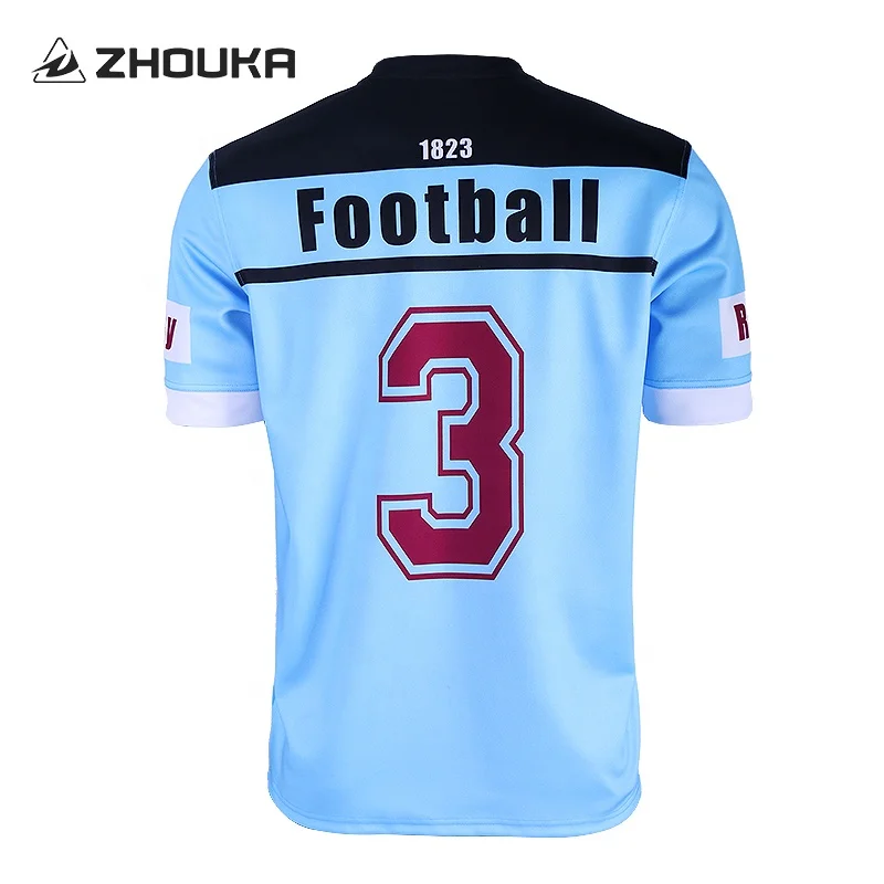 Custom Rugby Football Wear China Supplier League Rugby Jersey Shirt Customized Sublimation Print Rugby Uniform Full Kit for Men