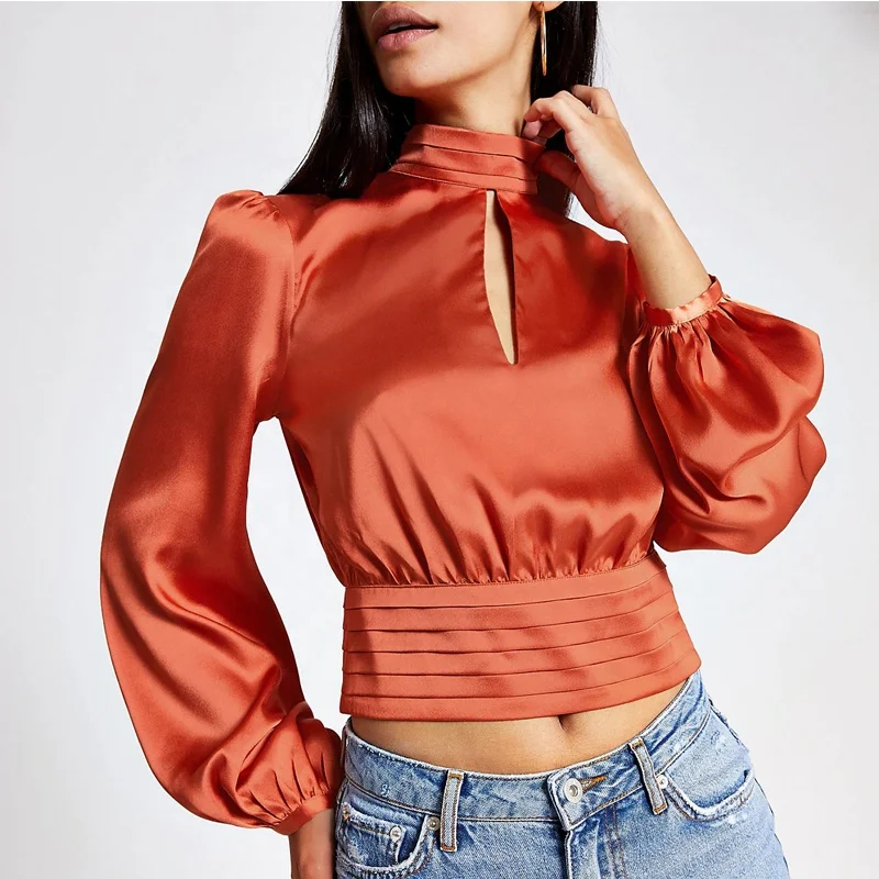 custom ladies causal top v neck drop shoulder women long sleeve loose thick cotton t shirt