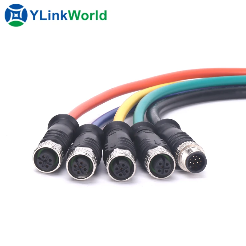 guangzhou m8 m12 a s coded connector assemble panel mount circular metal assembly sensor video aviation circular connector