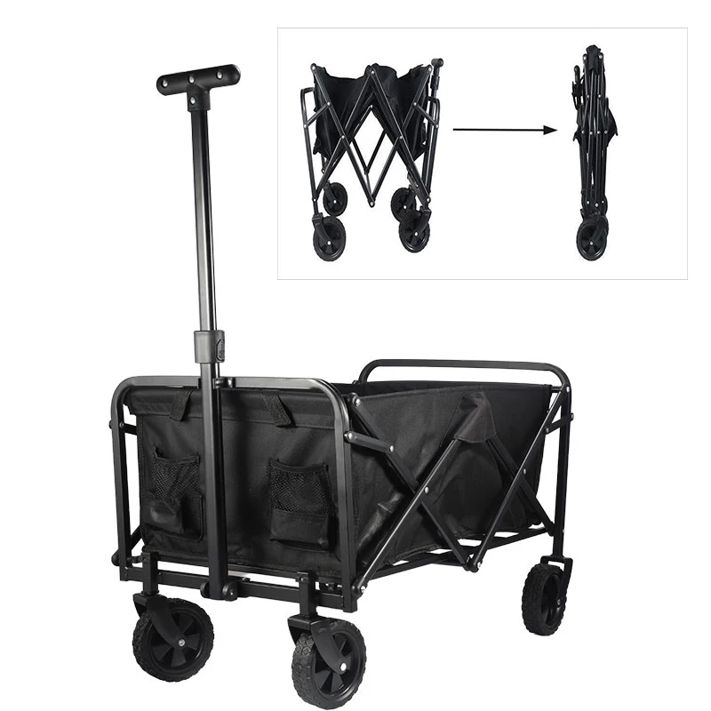 High Quality Adjustable Handle Outdoor Camping Folding Wagon Cart