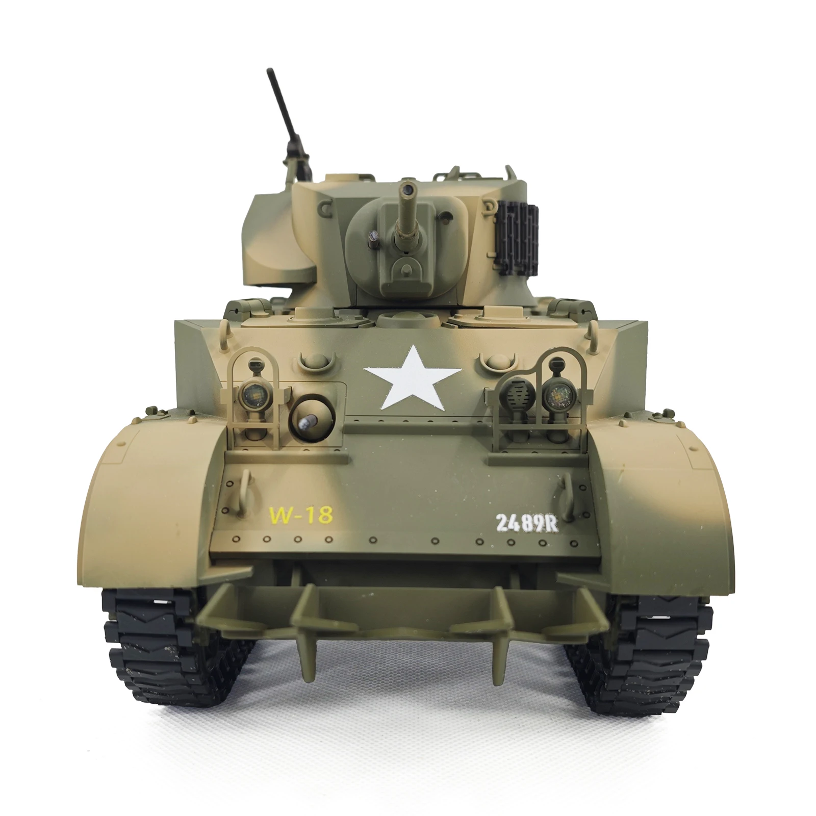 COOLBANK Model New 1/16 Scale RC Tank M5A1 Stuart Light Tank in USArmy Livery 2.4Ghz Smart Military Model Hobbyist Gifts for DIY