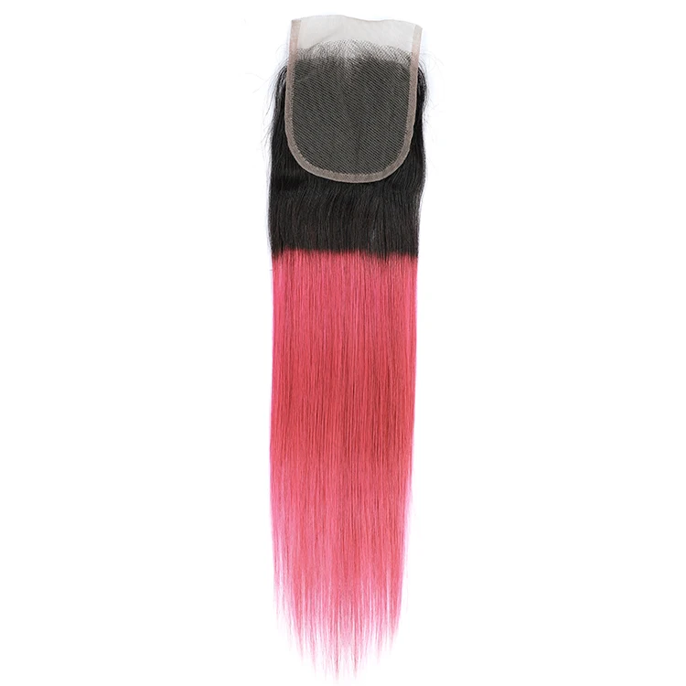 Ombre 1b/Pink# Straight Products Virgin Brazilian Hair, Wholesale Malaysian Virgin Hair