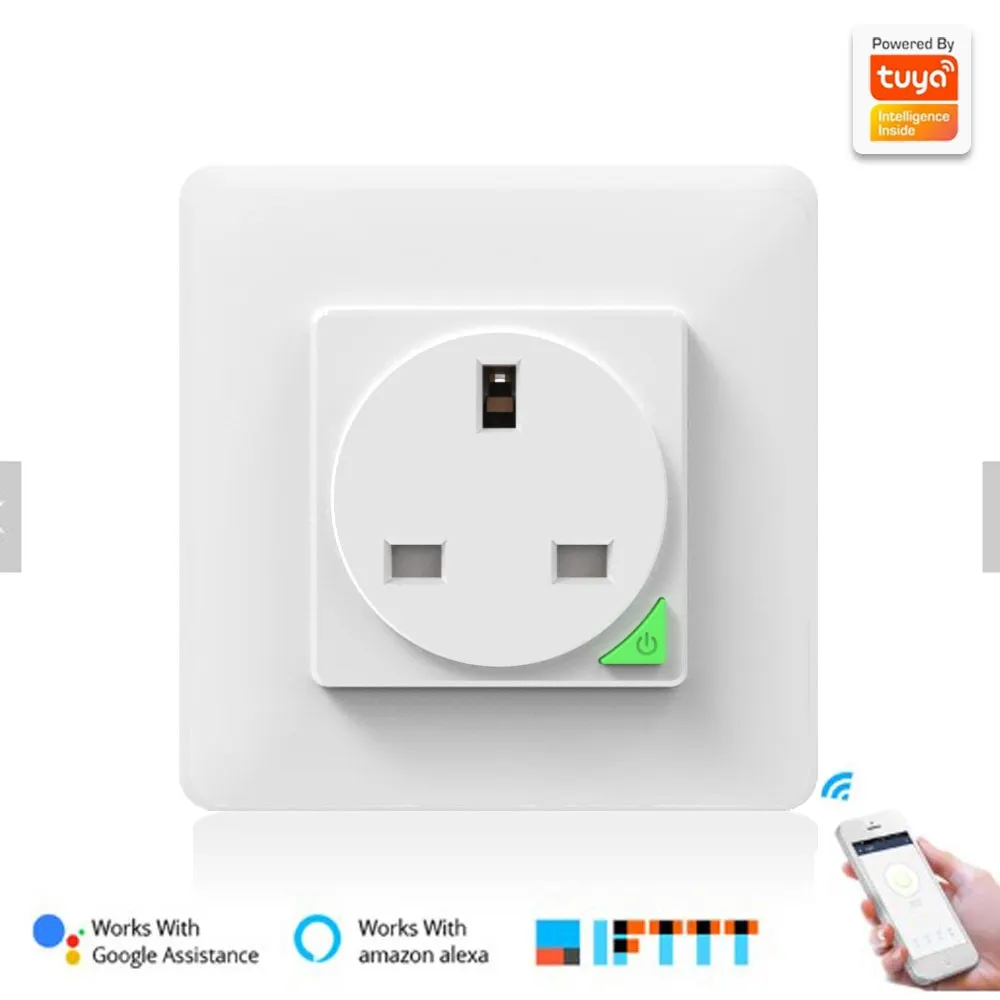  Стандарт Великобритании смарт-розетка Wi-Fi мобильного телефона Таймер Пульт дистанционного управления телефон пульт розетка дистанционное управление Alexa приложение smart life домашний настенный