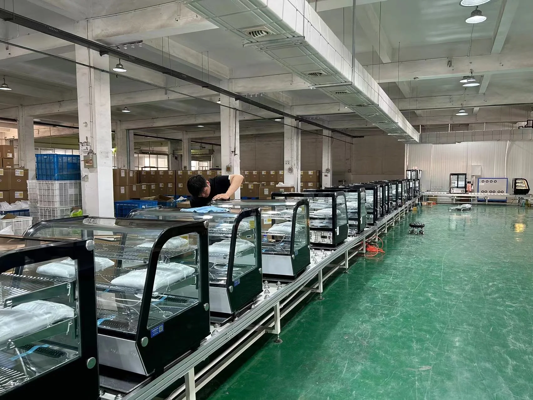 100L Popular Countertop Bakery Cake Showcase display cooler Food Display Cabinet