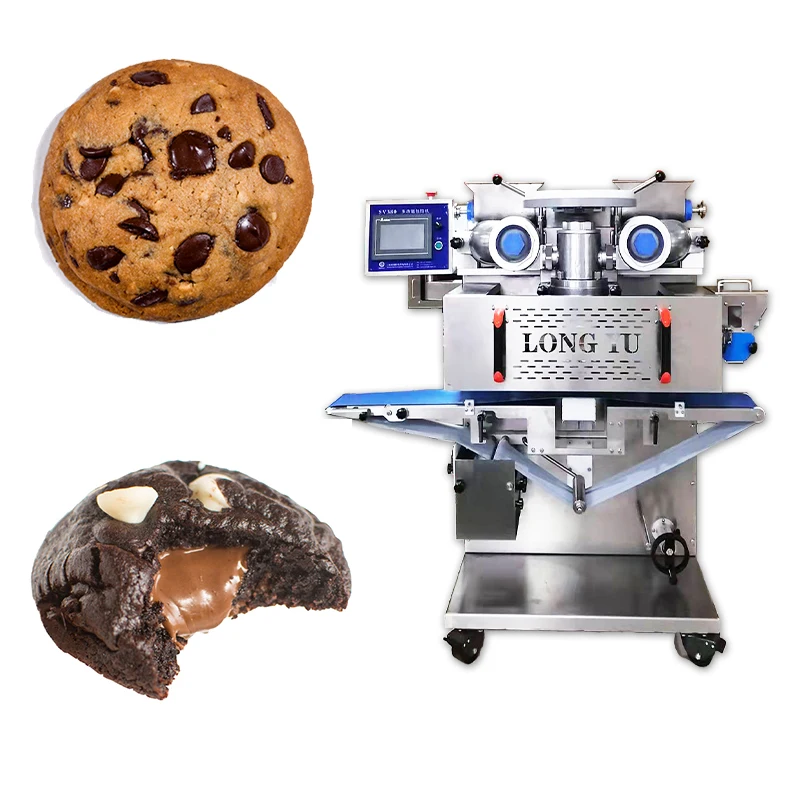 Automatic Stuffed Chocolate Chip Cookies Machine Soft Biscuits Making Machine