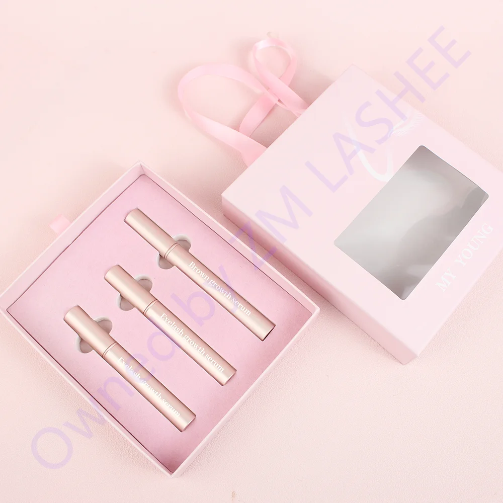 Best Organic Vegan Cruelty Free Biotin Castor Oil Peptide Eye Lash & Brow Serum Private Label Eyelash And Eyebrow Growth Serum