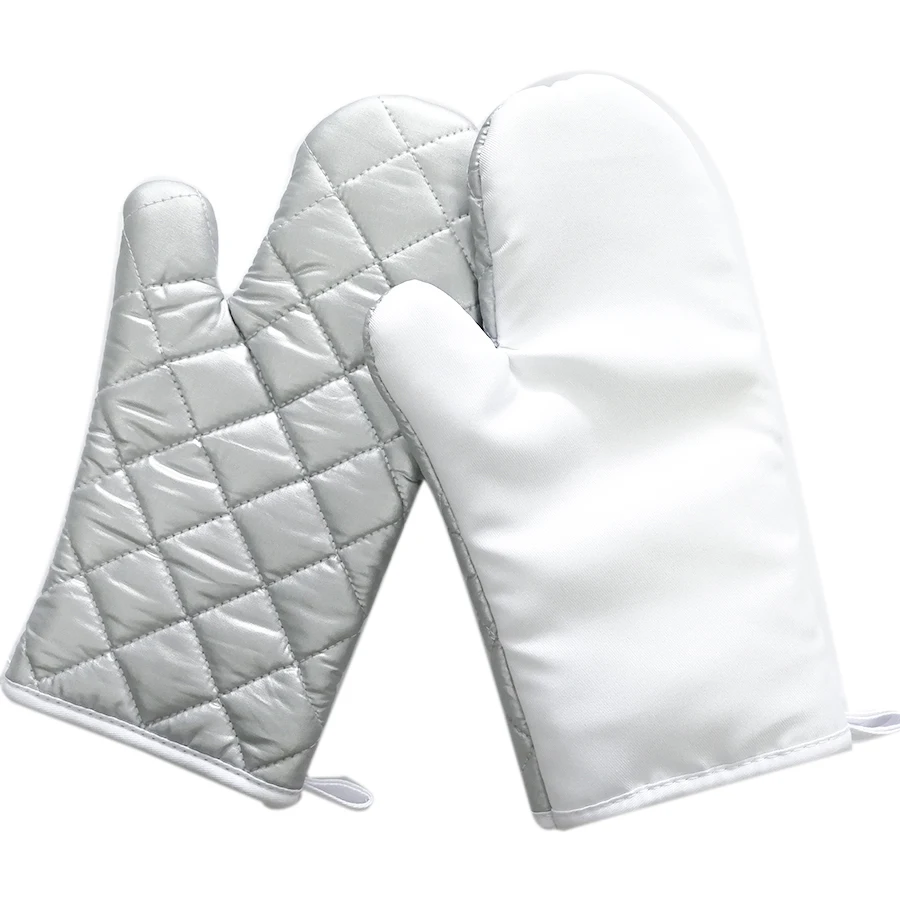 Topjlh Oven Mitts Heat Resistant Soft Linen Polyester Pot Holder Oven Gloves Set For Kitchen BBQ Grilling Baking