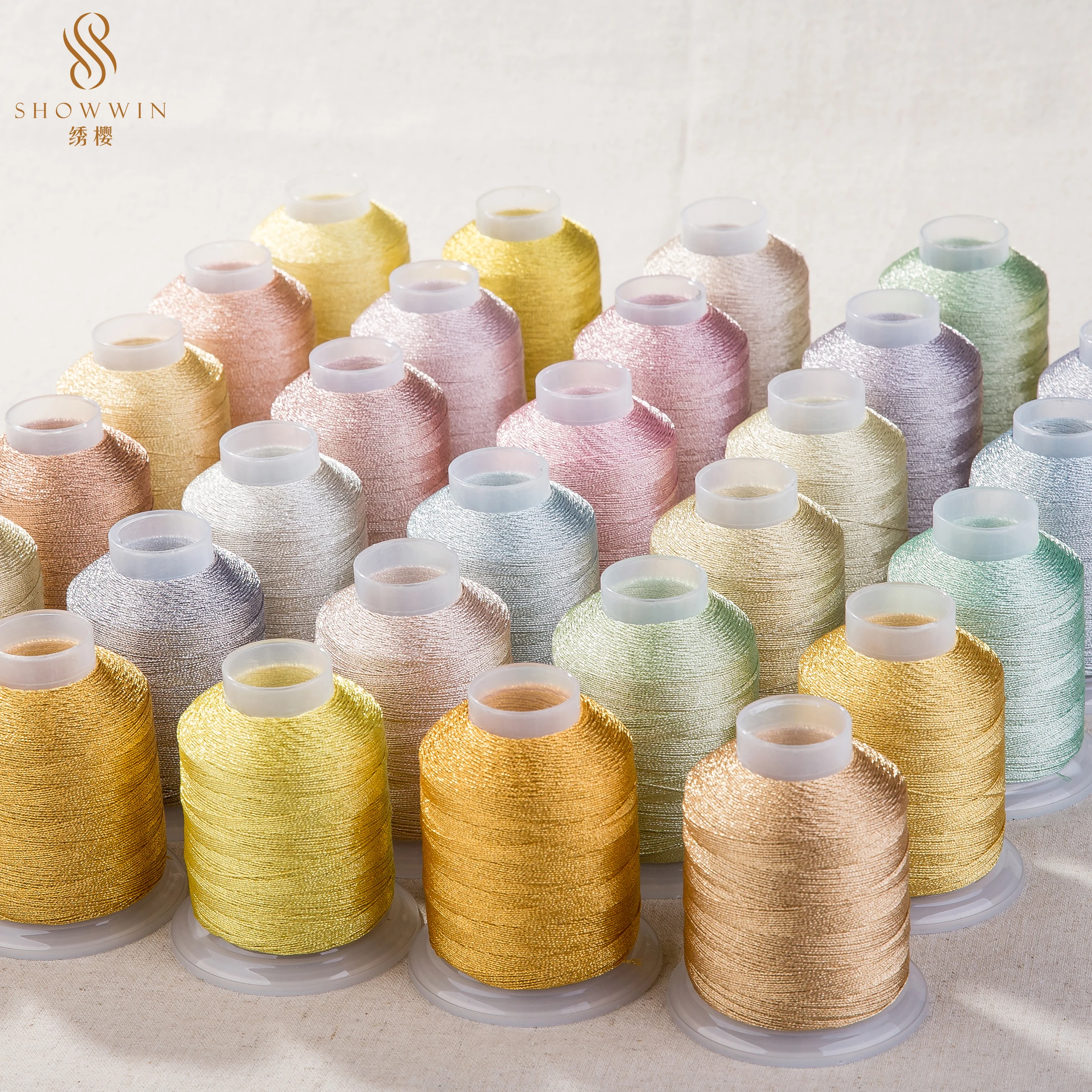 Wholesale Factory Direct Sale Pure Gold Silver Polyester Twisted Thread Metallic Yarn For Handicrafts Braided Rope