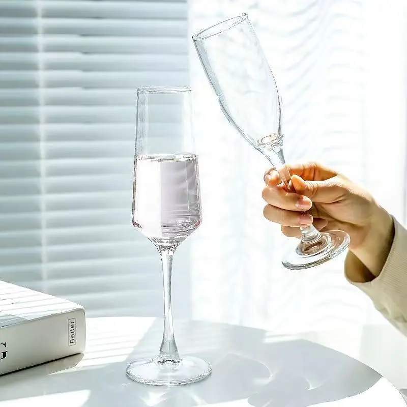 Mr. & Mrs. Champagne Flute Set His and Hers Wedding Day Toasting Glasses Tall Wine Glasses Bridal Shower Gift Idea