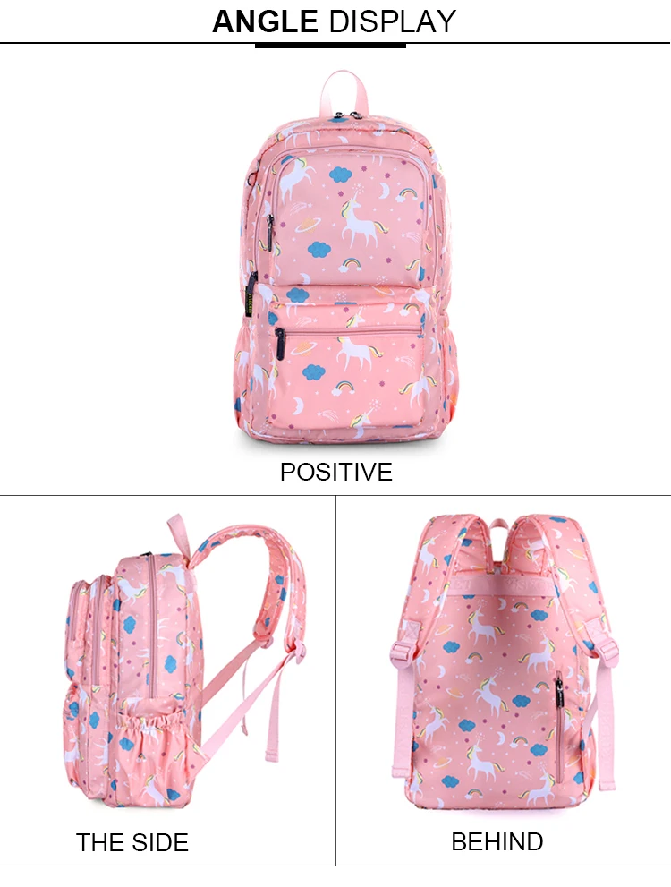 Newest printed polyester fanny kids backpack cartoon children backpacks custom printed school bags