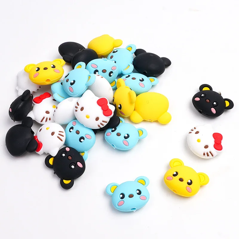 B156 Hello Kitty Silicone Pan Beads Silicone Beads Dummy Clip