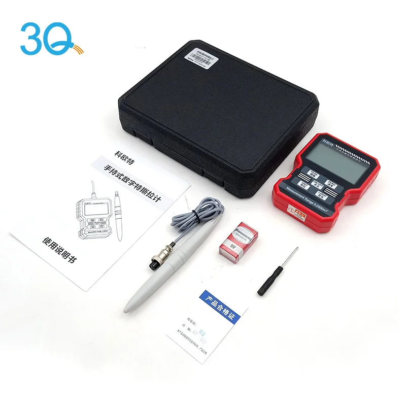 3Q KT-101 Handheld Tesla Meter Gaussmeter Digital Magnetic Flux Meter