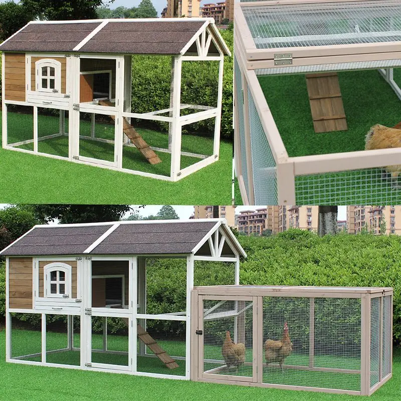 Global Quality Handcrafted Wood Chicken Coop Rustic Design