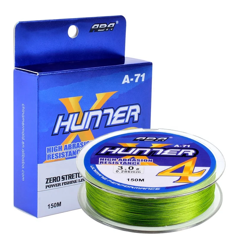  Многонитевая рыболовная плетеная леска Hunter 150 м из супер полиэтилена с 4 жилами и плавающим