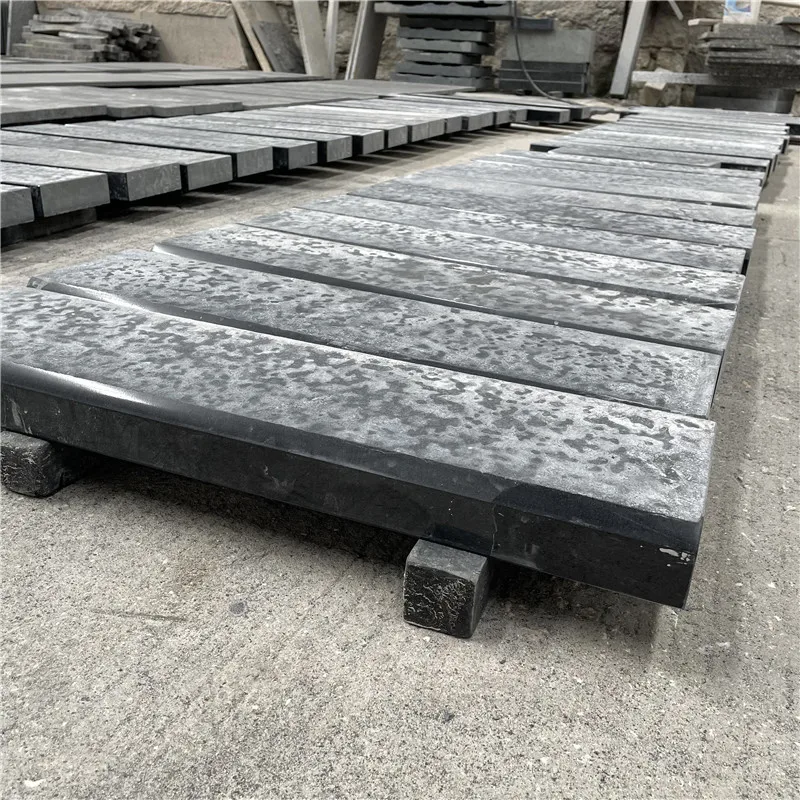 Flamed Surface Shanxi Absolute Black Anti Slip Stair China Tactile Tile Size 69x30cm Granite