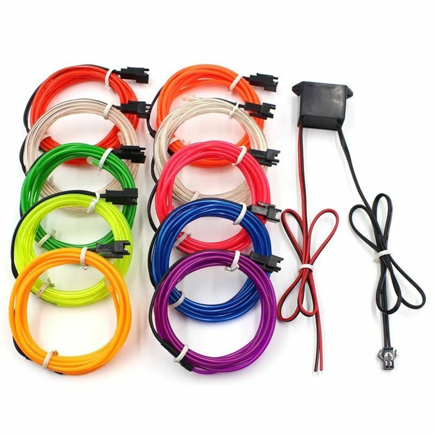 0.9mm, 1.4mm, 2.2mm, 3.2mm, 5mm Flexible neon EL Wire