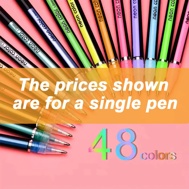 Color Gel Pen Bright Ink Soft Safe Non Toxic Acid Free Portable Gel Pen For Children Adults Art Painting