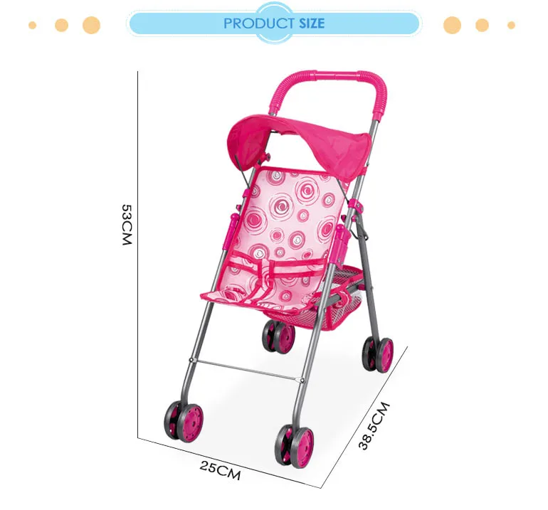 Fei Li toys Hot sales on line shop foldable portable baby doll stroller for toddler toys pushchair
