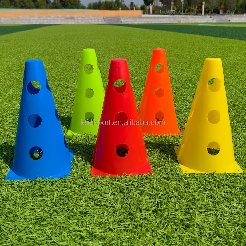 23CM Football Training Obstacles Soccer Training Cones Hollow Durable Windproof Collapsible Soccer Cones