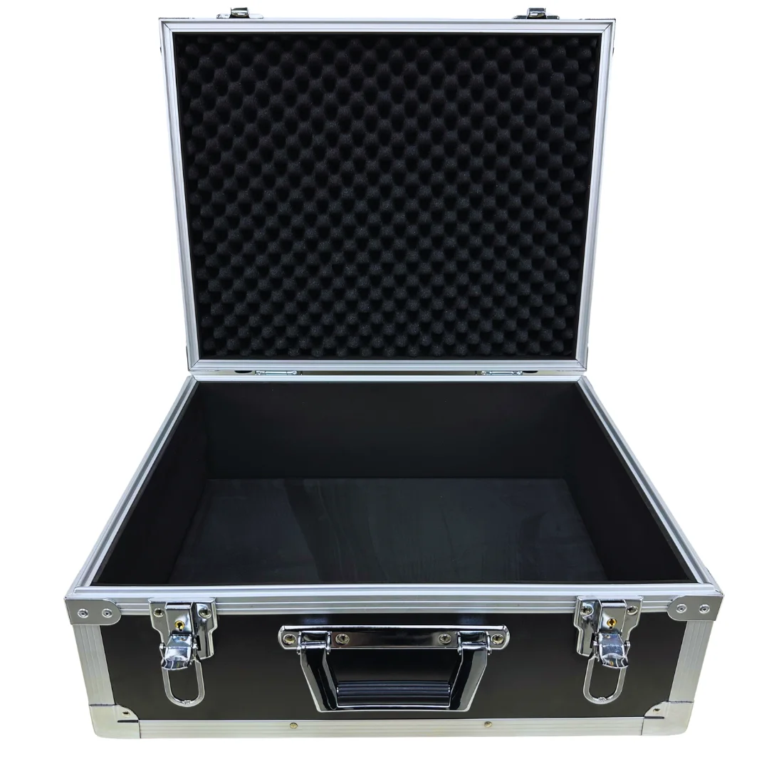 Aluminum Hard Briefcase Box with Large Storage Room Insert Lockable Flight Case for Tools and Equipments