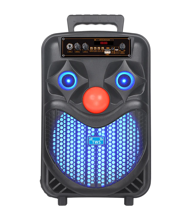 Nisoul Big Power 8 Inch Portable BT Pull Rod Audio Professional Wireless Outdoor Karaoke Party Trolley Speaker