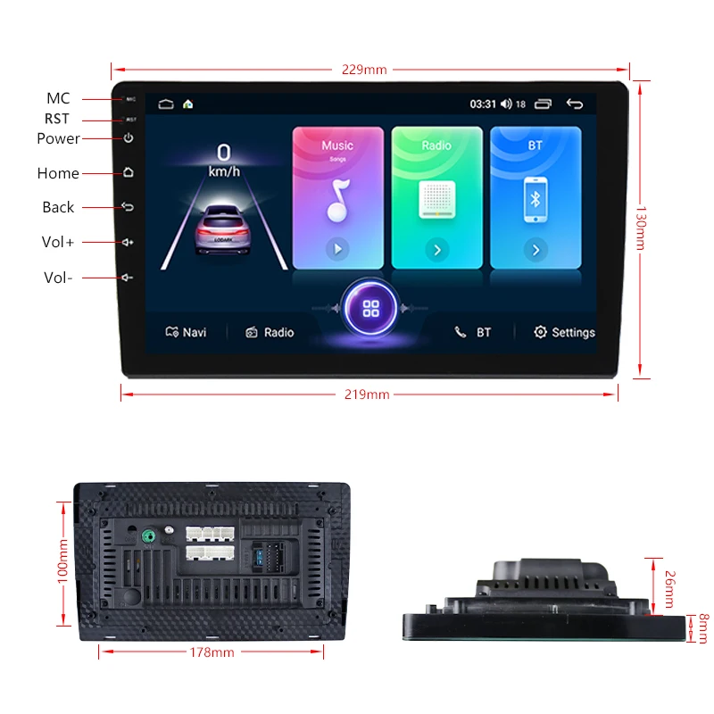 Factory 32g DVD Car Palyer Android Car Radio Autoradio for Fortuner 2 2015 - 2018