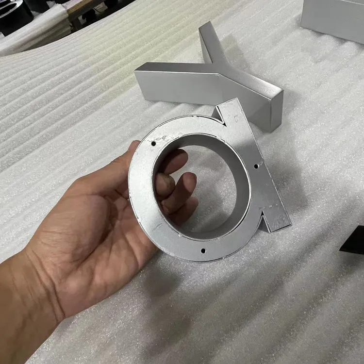 custom store front metal logo silver 3d aluminum cutting metal letter for signs