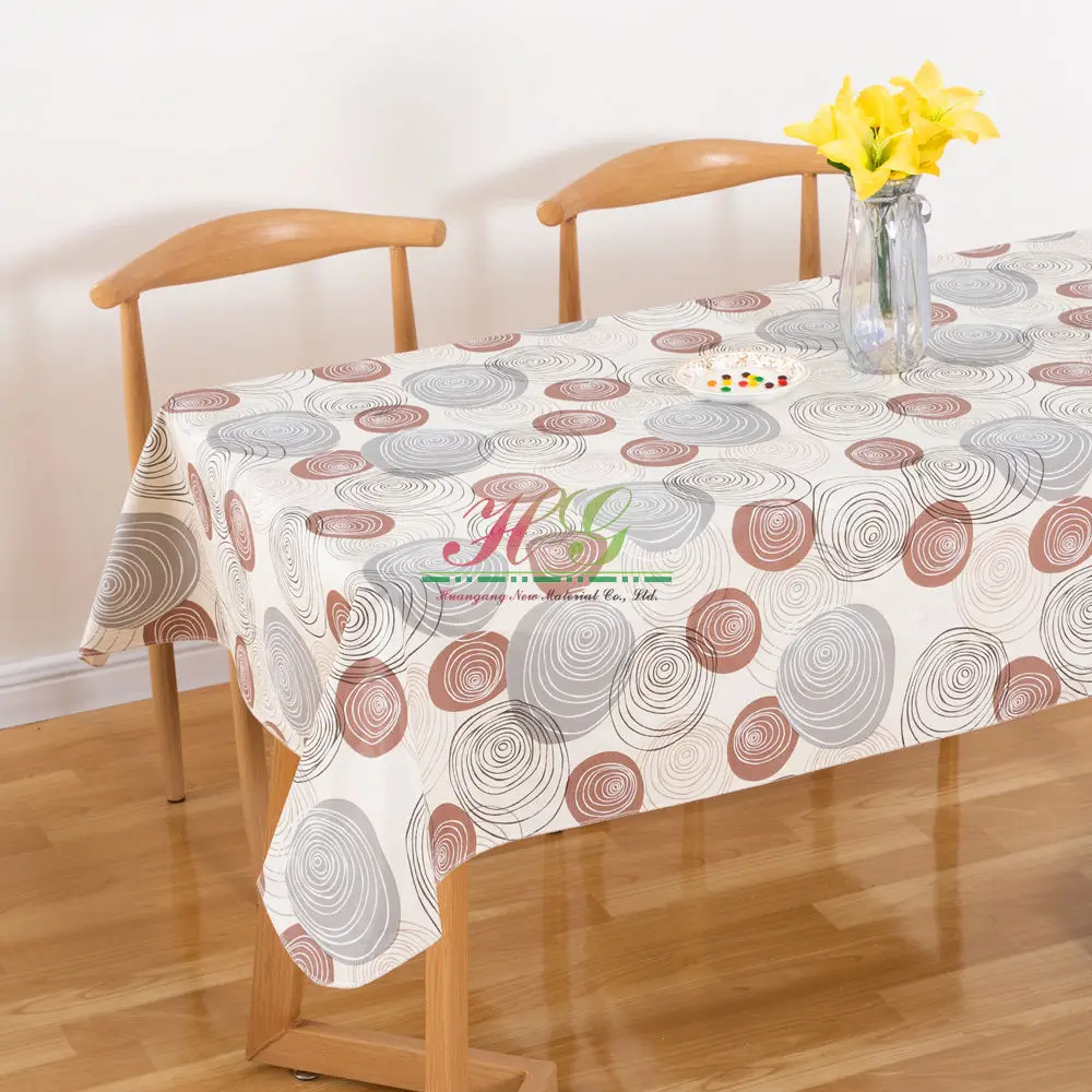 PVC Tablecloth Roll Printed PVC Table Cloth with Nonwoven Back Disposable Plastic Table Cover for Wedding Birthday Party