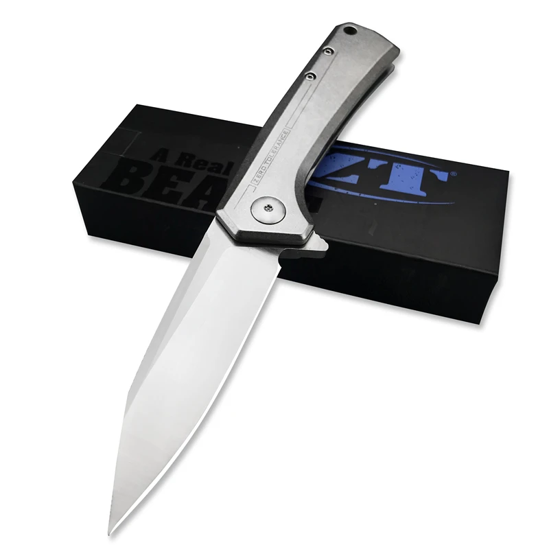 ZT 0808 D2 Carbon steel Blade Bushcraft Hunting Camping Tactical EDC Folding Pocket Knife