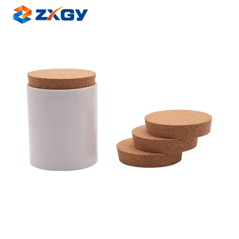 wooden lids cork stopper lid for glass jars candle holders