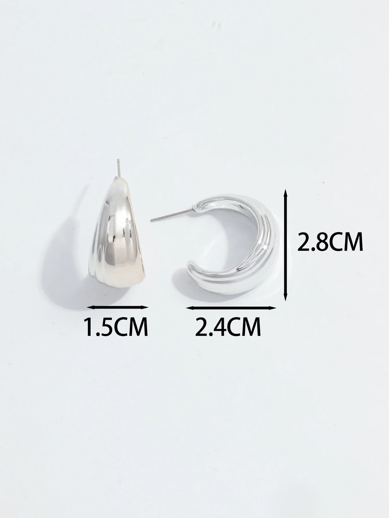 Luxury POP Fashion CC Accessories Silver 18k Gold Plated Party Jewelry Personality Chunky Punk Metal Acrylic Hoop Earrings