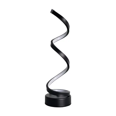Modern simple spiral creative LED table lamp bedroom study bedside lamp smart touch learning desk lamp