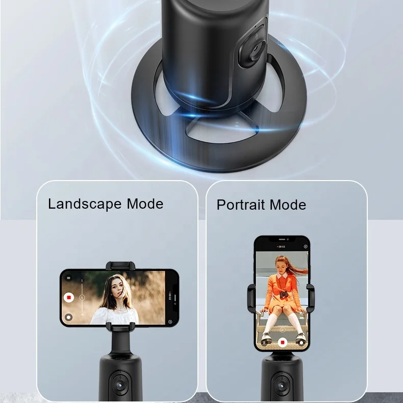 Portable 360 Degree Smart Follow Automatic Face Body Tracking Mobile Phone Mount Holders for Live Vlog