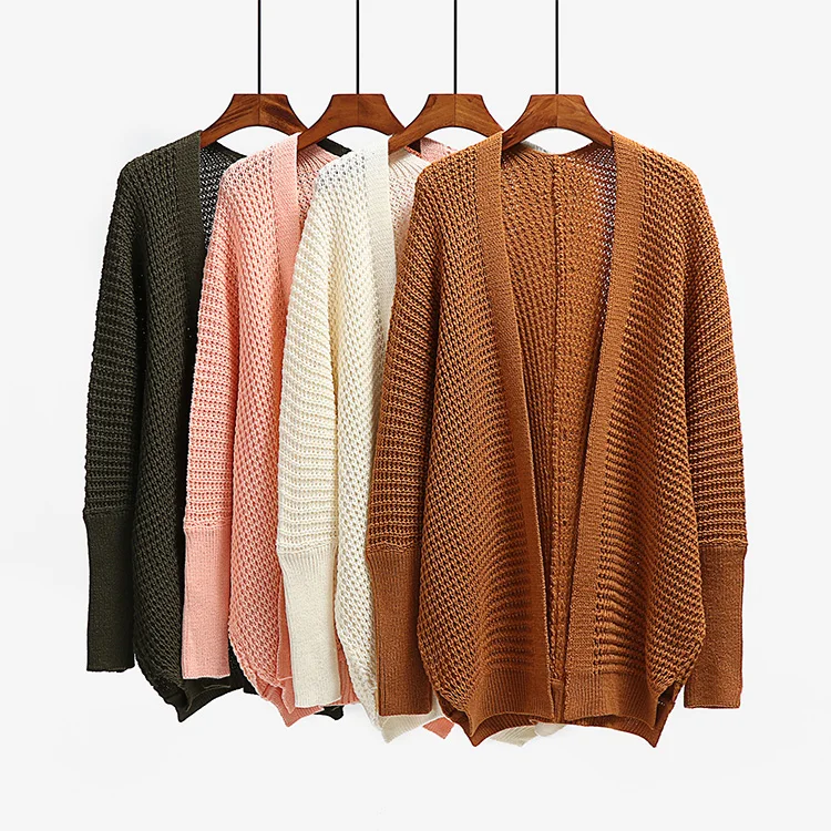 Fast delivery Colorful Batwing Sleeve women Twist cardigan sweater