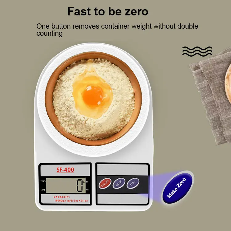 ABS Plastic material scale sf 400 10 kg 0.1 g digital weighing chinese electronic kitchen scale