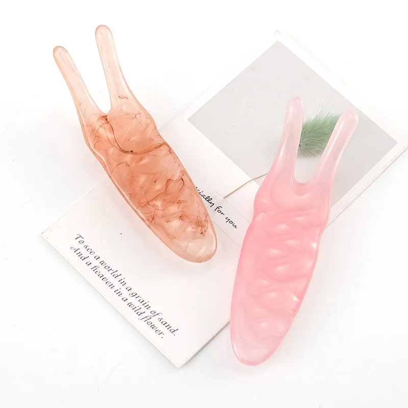 Small insect shaped nose bridge scraper Y-shaped resin massage scraper whole body meridian scraper acupoint massage stick